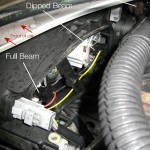 Peugeot 206 - Changing front bulb - bulb positions